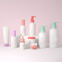 Vente en gros 100ml 150ml 250ml Nettoyant pour soins de la peau Bouteille pour soins de la peau Cosmétiques Ensemble de bouteilles à pompe en mousse plastique de couleur ronde