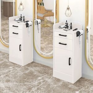 Professional White Rolling Barber Spa Facial Metal Hair Salon Beauty Salon Hairdressing <b>Trolley</b> Carts - Product Image 5