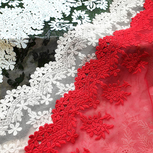 Trẻ Em Của Thân Thiện Với Môi Cưới Cosplay Ăn Mặc Với 13Cm Rộng Mềm Lưới Bông Chủ Đề Thêu Nhỏ Hoa Ren Phụ Kiện - Product Image 1