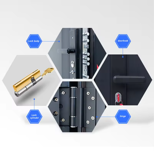Puerta de Acceso Exterior Vertical Antirrobo de Doble Pared de Acero Inoxidable Comercial Moderna para Exteriores - Product Image 6