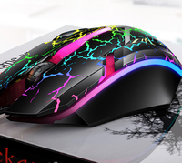 Souris optique filaire ergonomique G6 avec personnalisation RGB, capteur haute performance pour le jeu, idéale pour PC, tablette, ordinateur portable