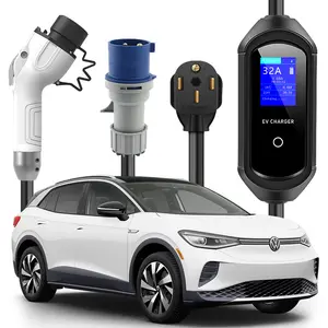 7KWEVポータブル充電器ケーブル74KW32aEVSEタイプ2 GBT 7KW 32A Obarev充電V1IP65 Vw Id6充電器中国の家庭100V-240V