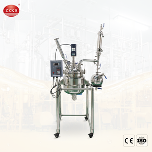 Reactor Químico de Acero Inoxidable de 10L, Tanque Agitado con Camisa de Acero Inoxidable y Tapa Superior Completa - Product Image 5