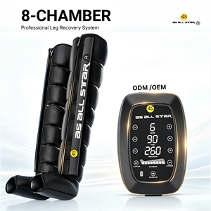 Masseur pour les pieds et les jambes, compression d'air à 8 chambres, récupération, 6 modes, 5200 mAh, sans fil, CE AS ALL STAR - Product Image 1