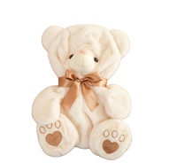 Offre Spéciale : Peaux d'ours en peluche douces style nœud papillon, économiques, avec broderie 'Love', type semi-ours en peluche