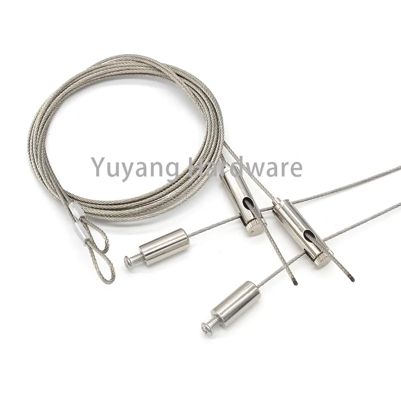 Kit de suspension en acier inoxydable en forme de Y de bonne performance Clip de câble pour lampe suspendue