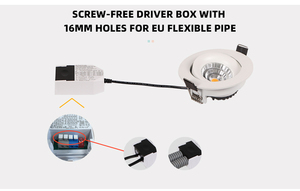 Foco LED Empotrable Regulable Triac/0-10V/DALI IP44 de 7W, Downlight COB de Aluminio para Techo - Product Image 4