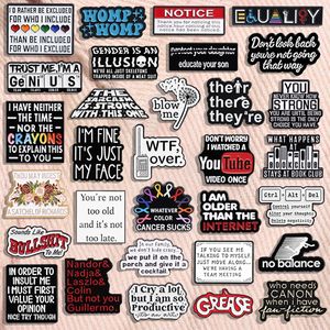 Pins de Esmalte con Frases Divertidas, Mensajes Positivos, Proverbios Clásicos, Texto Arcoíris, Insignias para Solapa - Product Image 1