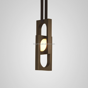 Phong cách Bắc Âu ánh sáng mặt dây chuyền phòng ngủ nghiên cứu phòng ăn Thiết kế đèn đồng thau nhúng thổi thủy tinh da ánh sáng mặt dây chuyền cho biệt thự nhà - Product Image 2