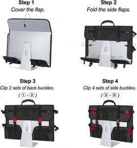 Étui de transport BSCI compatible avec l'ordinateur de bureau Apple iMac 27 pouces, sac de transport rembourré avec poignée en caoutchouc - Product Image 5