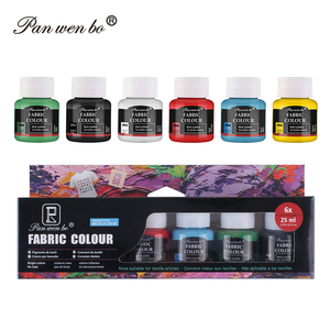 Panwenbo 6 couleurs 25ml <span class=keywords><strong>peinture</strong></span> <span class=keywords><strong>pour</strong></span> tissu Art acrylique/verre/affiche/tissu/aquarelle <span class=keywords><strong>peinture</strong></span> <span class=keywords><strong>pour</strong></span> artiste <span class=keywords><strong>peinture</strong></span> - Product Image 1