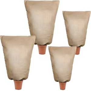 Housse de protection hivernale pour plantes, grande, en toile de jute avec cordon de serrage, protection UV, anti-nuisibles et anti-oiseaux pour semis et plantes vertes - Product Image 5