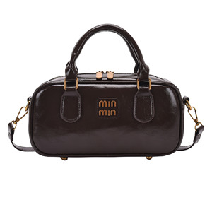 <span class=keywords><strong>Sac</strong></span> bowling vintage pour femme, nouvelle collection automne/hiver 2025 – <span class=keywords><strong>Sac</strong></span> à bandoulière élégant et polyvalent en cuir PU avec fermeture éclair simple - Product Image 5
