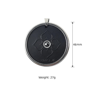 Pendentif énergétique <span class=keywords><strong>quantique</strong></span> ECAMAZ Laval, pendentif énergétique ionique négatif pour la protection contre les EMF, avec boîte cadeau noire - Product Image 3