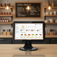 Terminal de point de vente tout-en-un OEM 15,6 pouces à écran unique, tactile capacitif, pliable, pour la vente au détail et la restauration