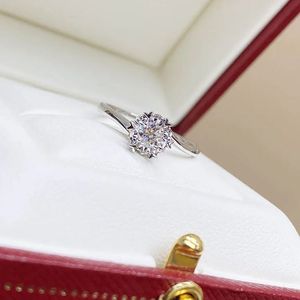 Bague de fiançailles Xinfly en or blanc pur 18 carats de luxe italienne, diamant naturel 0,2 ct, motif flocon de neige torsadé, bagues en diamant exclusives - Product Image 2