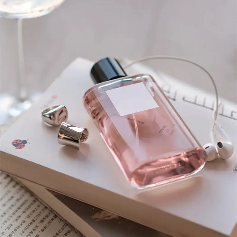 Free sample designer 100 ml vintage pink luxury cheap perfume glass bottle for turkey