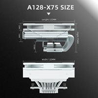 Refroidisseur de processeur FEZCOOL A128-X75 avec 8 caloducs renforcés, compatible LGA 2011 1700 1200 AM5 AM4, ARGB