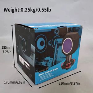 <span class=keywords><strong>PF8</strong></span> profesyonel stüdyo mikrofonu ekran akustik filtre masaüstü kayıt mikrofonu rüzgar ekran gürültü azaltma - Product Image 5