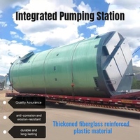 Estación de Bombeo Prefabricada Integrada de FRP de 20m/h con PLC Automático + Manual, Bomba Doble, Estación Subterránea para Aguas Residuales Municipales y Lluvia