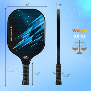 Pala de Pickleball Profesional Ligera de Carbono, Nucleo Panal Termoformado, Excelente Efecto de Giro, <span class=keywords><strong>Apta</strong></span> para Entrenamiento Diario y Ocio - Product Image 5