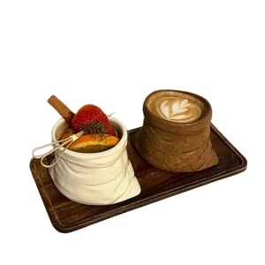 Creative Retro Handmade Cloth Bag <b>Ceramic</b> Mug Simple Niche High-value Exquisite Coffee Hand-held <b>Cup</b> - Product Image 4