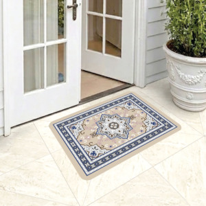Tapis d'entrée intérieur en polyester, nouveau design, fabriqué à la machine, antidérapant, à poils moyens, anti-allergique, décoratif - Product Image 1