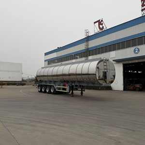 Semi-remorque citerne à huile 3 essieux en acier inoxydable, capacité 42000-45000 litres, prix économique - Product Image 1