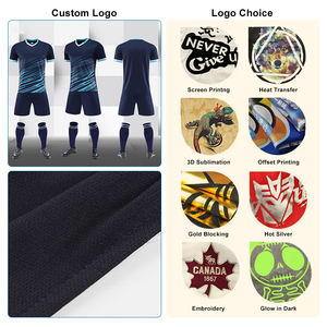 Seragam Sepak Bola Original Grosir Terbaik, Jersey Kustom Bahan Polyester/Katun, Cepat Kering & Bernapas, Lengan Pendek - Product Image 3