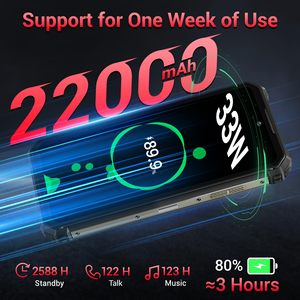Teléfono Móvil Resistente <span class=keywords><strong>Oukitel</strong></span> <span class=keywords><strong>WP19</strong></span> Pro con Batería de 22000 mAh, 24 GB de RAM, 256 GB de ROM, Cámara de 64 MP, Pantalla LCD de 120 Hz, NFC, IP68 - Product Image 6