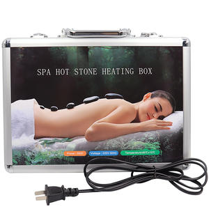 28 Pcs <strong>Hot</strong> <strong>Stones</strong> for Massage Basalt Stone Massage Professional <strong>Hot</strong> Stone Massage <strong>Kit</strong> with Aluminum Box for Home Spa Relaxing - Product Image 3