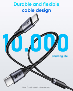 Câbles de données USB C SUNGUY 2 en 1 100W PD, câble de charge rapide de type C, câble d'alimentation USB C pour téléphone, ordinateur portable et utilisation en voiture - Product Image 5