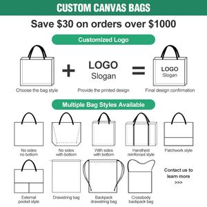 Bolsas de Lona Ecológicas Personalizadas para Pintar a Mano, para Compras y Uso en Exteriores - Product Image 6