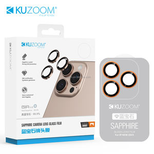 Protection d'Objectif en Verre Saphir Haute Dureté Anti-Rayures Couverture Complète avec Applicateur Facile et Trois Trous pour 15 16 17 Pro - Product Image 1