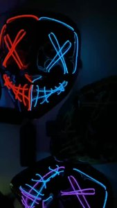 Máscara LED <span class=keywords><strong>de</strong></span> Alta Calidad a Precio Bajo Luminosa que Brilla para Fiesta Rave <span class=keywords><strong>de</strong></span> Disfraces Cosplay <span class=keywords><strong>de</strong></span> Terror para Halloween - Product Image 6
