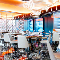 Conception de projet de restaurant tout-en-un personnalisée, banquette de café moderne, canapé, tables et chaises en marbre pour café, ensembles de meubles