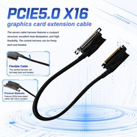 KBQCONN PCIE 5.0 Riser Cable, Gen 5 GPU Graphics Card Extension Cable, PCI-E 16X 128GB/s Compatible Connecting Cables
