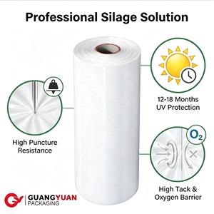 Agriculture PE <span class=keywords><strong>Film</strong></span> d'ensilage étirable 75cm largeur 1500m longueur doux étanche à l'humidité emballage de balle en plastique pour la machine de <span class=keywords><strong>film</strong></span> d'ensilage d'herbe - Product Image 2