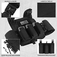 Gilet tactique Molle haute résistance, porte-plaques découpé au laser, système de déconnexion rapide, gilet de protection pour entraînement au combat