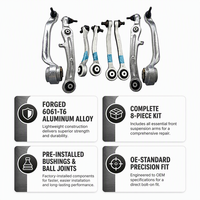 Nouveau kit de bras de suspension supérieur/inférieur en aluminium avec garantie de 2 ans pour Audi A4 A6 Q5 Remplacement OEM