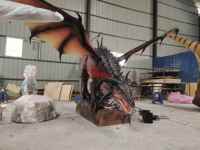Vaporisateur de fumée Dragon Animatronic réaliste de haute qualité grandeur nature