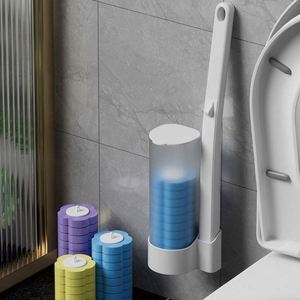 Juego de Escobillas de Inodoro de Plástico Desechables, para Colgar en la Pared, Limpieza sin Ángulos Muertos - Product Image 6