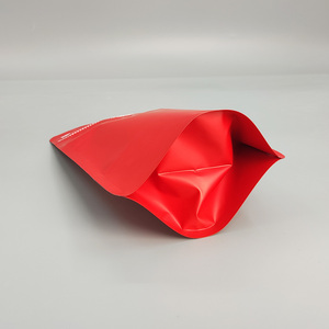 Đứng lên túi đáy phẳng túi thực phẩm màu đỏ hạt cà phê biểu tượng tùy chỉnh thực phẩm đứng lên Túi Túi - Product Image 3