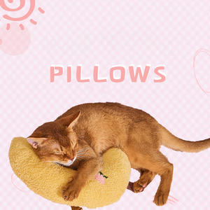 HIPHOPPET Oreiller en forme de U pour <span class=keywords><strong>chat</strong></span> Aide au sommeil et protection cervicale Lit doux pour animaux de compagnie pour chats Petits chiens <span class=keywords><strong>Coussin</strong></span> en peluche résistant aux morsures - Product Image 5