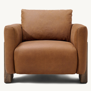 Chaise en lin blanc <span class=keywords><strong>de</strong></span> style américain <span class=keywords><strong>de</strong></span> luxe Rhohohill meubles <span class=keywords><strong>de</strong></span> salon canapé simple chaise longue en bois fauteuil à ossature en bois massif - Product Image 6