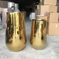 Pot bunga besar, perlengkapan taman pot bunga besar/vas dekoratif besar/pot tanaman dekorasi Mall