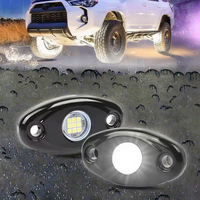 Pour 4x4, Phare LED Bleu Néon 9W 2 Pouces 12V, Projecteur Unique pour Véhicules Tout-Terrain, VTT, UTV, Camions