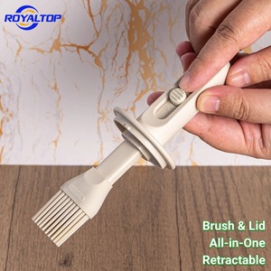 Récipient de stockage pour la cuisine, couvercle anti-fuite, pot en verre rond de 150 ml/5 oz avec brosse en silicone pour l'huile d'olive, le miel, la confiture - Product Image 4