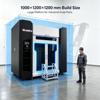 Imprimante 3D industrielle grand format Blast X FFF 1000x1200x1200mm, double tête, haute précision, nivellement automatique, PEEK PEKK PEI PPSU USB WiFi