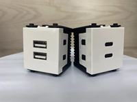 Soket USB standar Amerika grosir harga pabrik soket steker dinding Usb Tipe A Tipe C